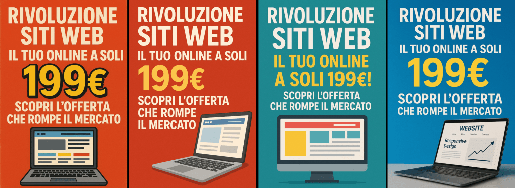 Rivoluzione Siti Web: Il Tuo Online a Soli 199€! Scopri l’Offerta Che Rompe il&nbsp;Mercato