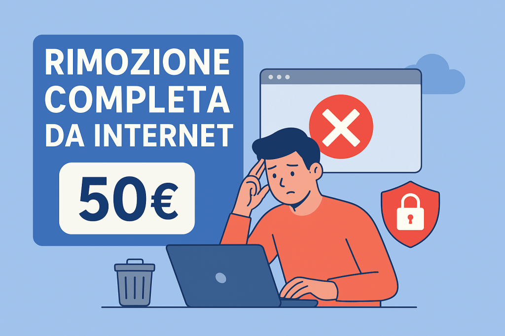 Rimozione definitiva da Internet a 50 €: arriva il servizio low cost che promette l’oblio digitale&nbsp;completo
